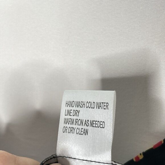 Retro 100% Silk Blouse Size 20W Abstract Geometric 80s Colorful Disco Bowling - Picture 5 of 7